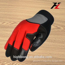 Gants en porcelaine rouge en double douce, gants de protection à main